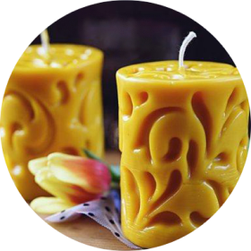 Velas en cera de abeja